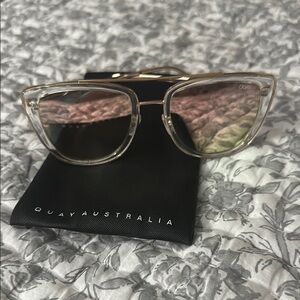 Quay Australia Gold/Clear Sunglasses